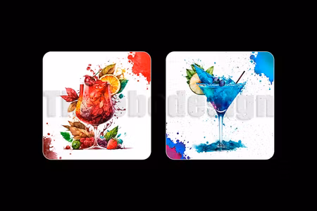 Glasunderlägg Cocktail 2 pack