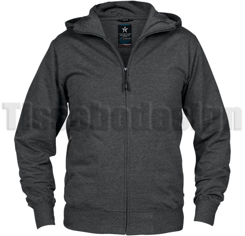 En grå Hooded Cardigan, en kvalitets tröja från Texstar
