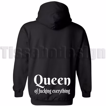 Hoodie Basic Oversize Queen Of fucking Everything