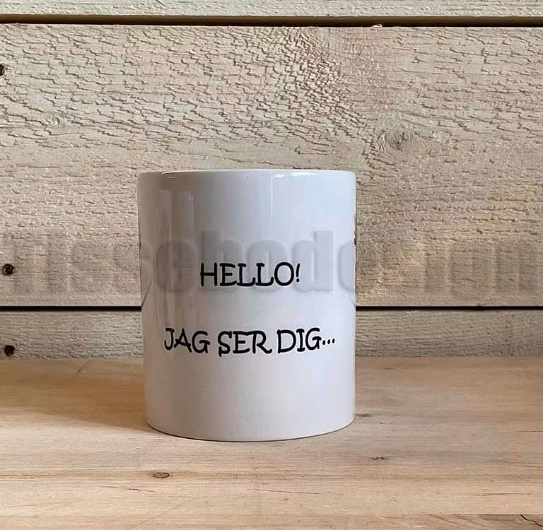 Mugg Hello Jag Ser Dig