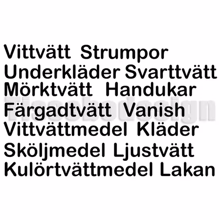 Dekal Tvättstugeetiketter