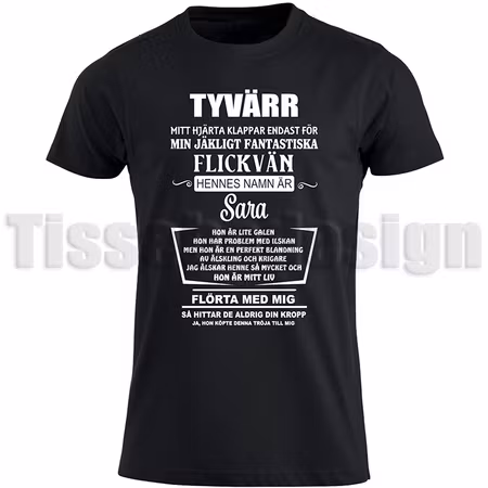 T-shirt Tyvärr Min Flickvän Är Upptagen