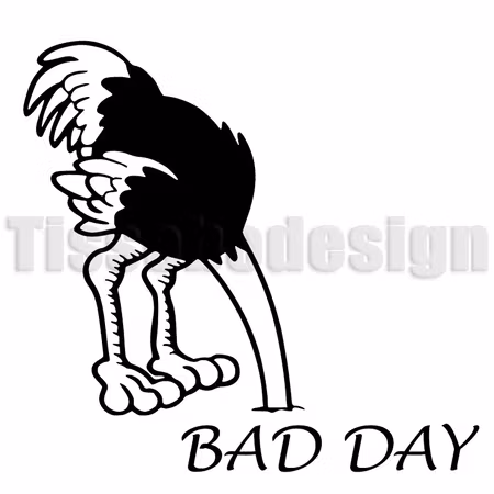 Bildekal Bad Day