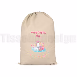 Julsäck Unicorn Min Första Jul Med Personligt Namn Och Årtal