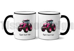 Mugg Rosa Traktor Med Egen Text