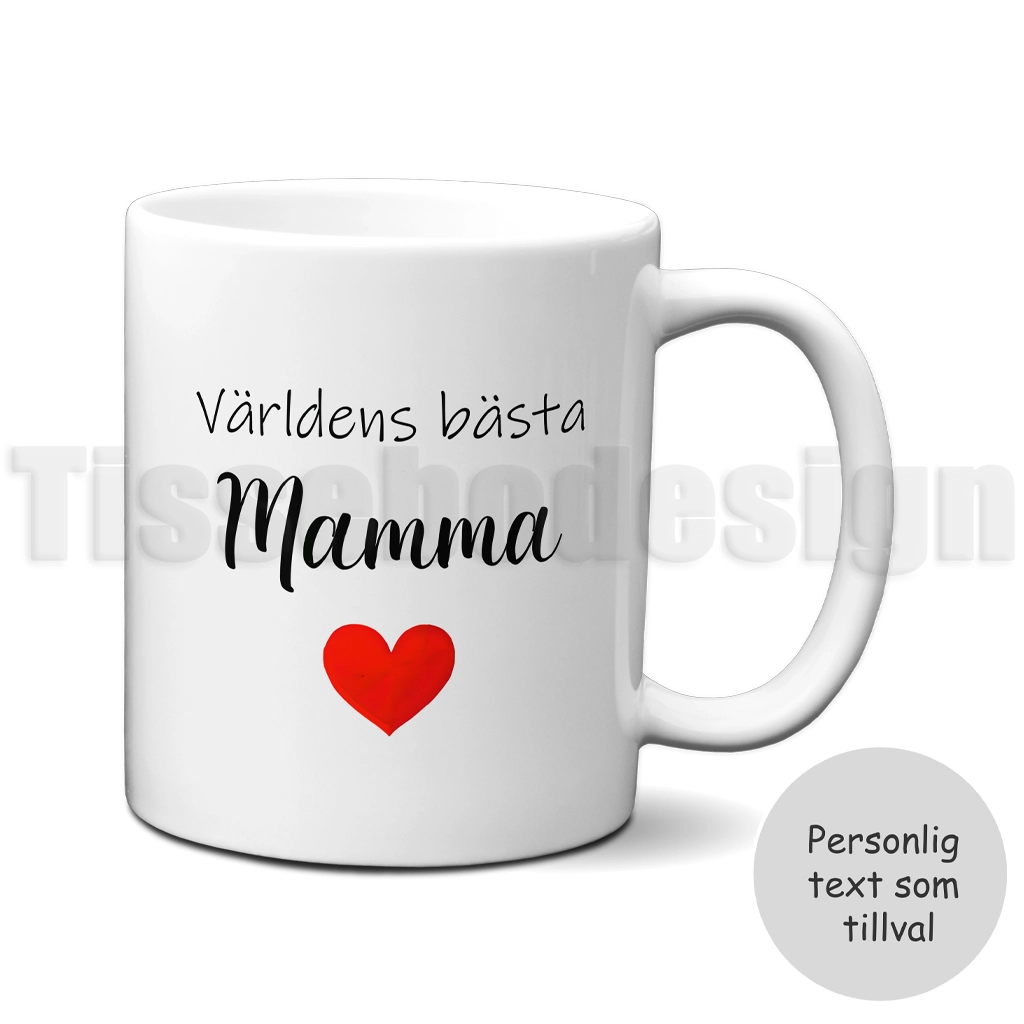 Mugg – Världens bästa mamma med hjärta