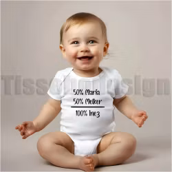 Babybody 50 % mamma, 50 % pappa, 100 % kärlek
