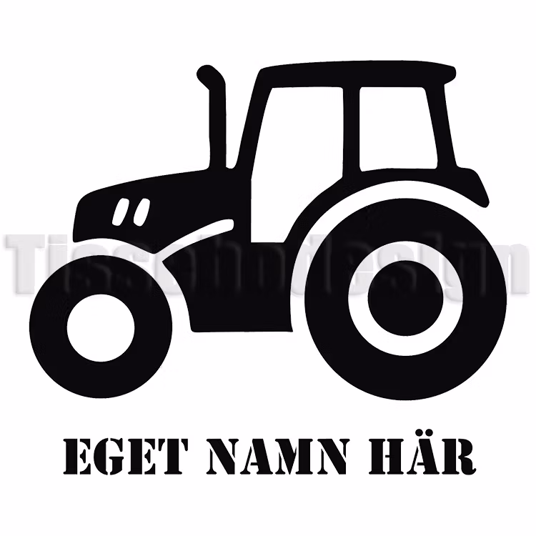 Dekal Traktor Anpassningsbar Med Eget Namn