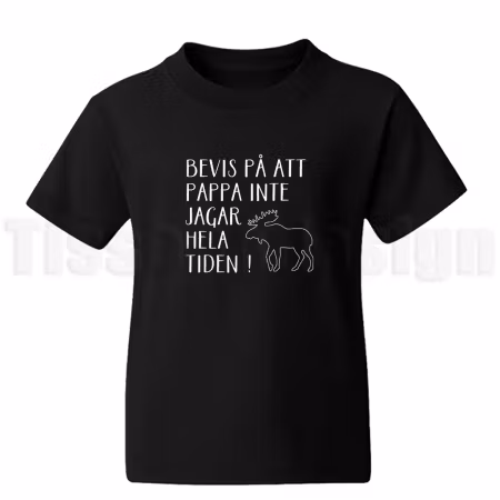 Barn-t-shirt Bevis på att pappa inte jagar hela tiden – för små bevis på kärlek