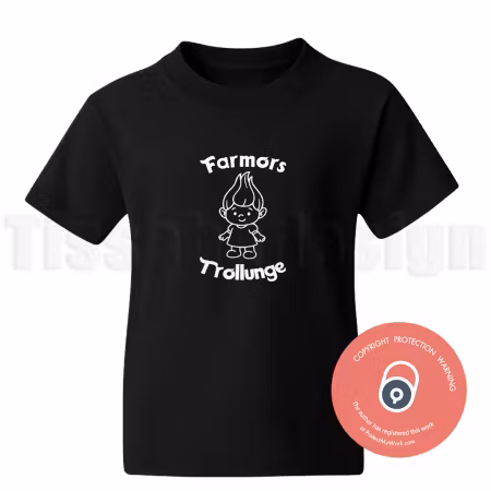 Barn T-shirt Farmors/Farfars Trollunge – busig tröja med trollmotiv för barn!