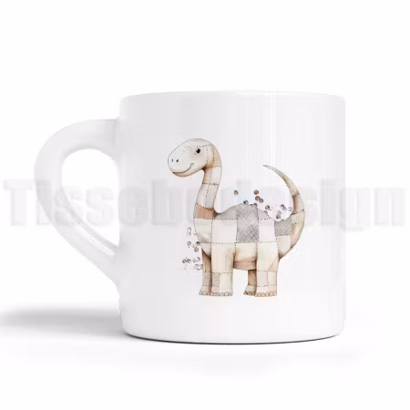 Barnmugg med dinosaurie – en charmig vän till måltiderna!