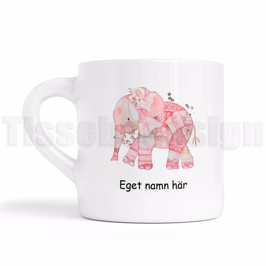 Barnmugg med rosa elefant – en mjuk och lekfull favorit för små händer!