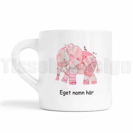 Barnmugg med rosa elefant – en mjuk och lekfull favorit för små händer!