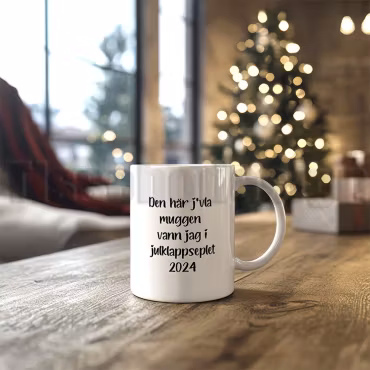 Julmugg Med Tryck - Jag Vann Den Här I Julklappspelet 2025  – Kermik 330 ml