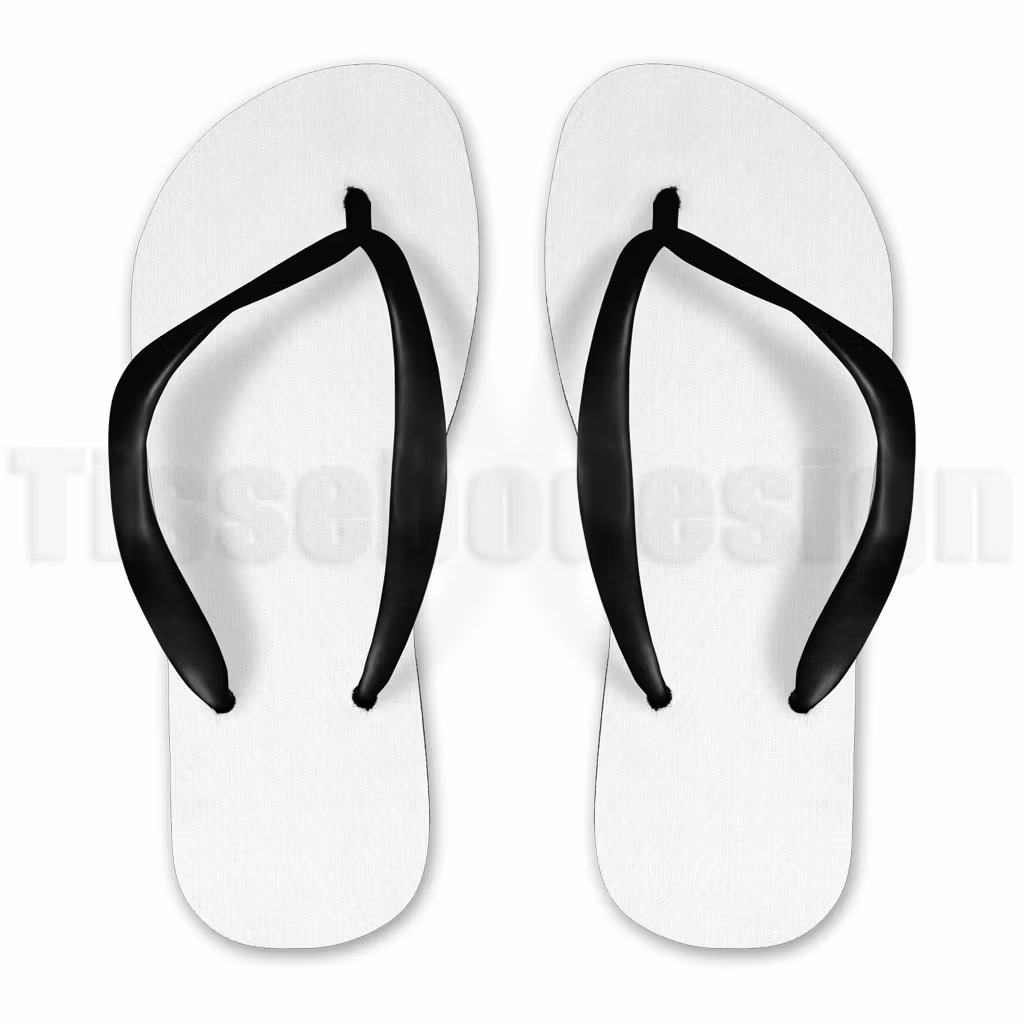 Flip-flops för egen design – visas utan tryck, perfekta för att designa med text eller bild.