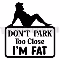 Dekal Don't Park Too Close - Man