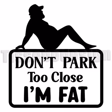 Dekal Don't Park Too Close - Man