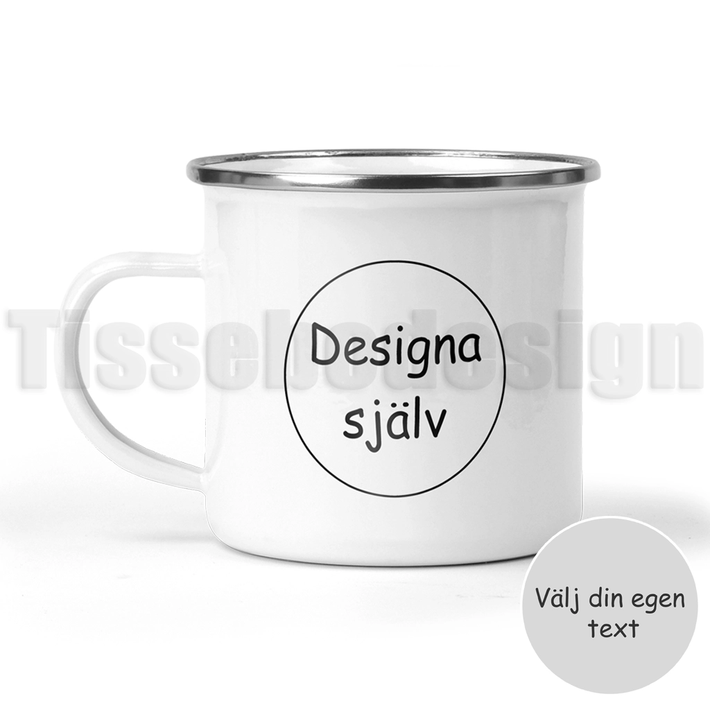 Emaljmugg Egen Text  - Bild