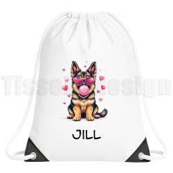 Gympapåse schäfer – busig hunddesign med personlig charm