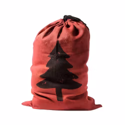 Julsäck Deluxe Röd – stilfull jutesäck för julklappar på rea