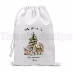 Julsäck Min Första Jul – med kanin och granmotiv