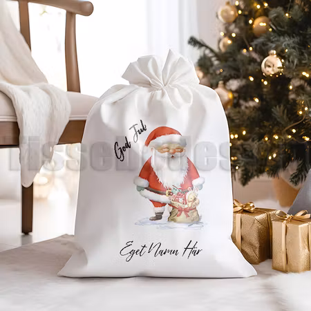 Julsäck Tomte – traditionell design med personlig hälsning