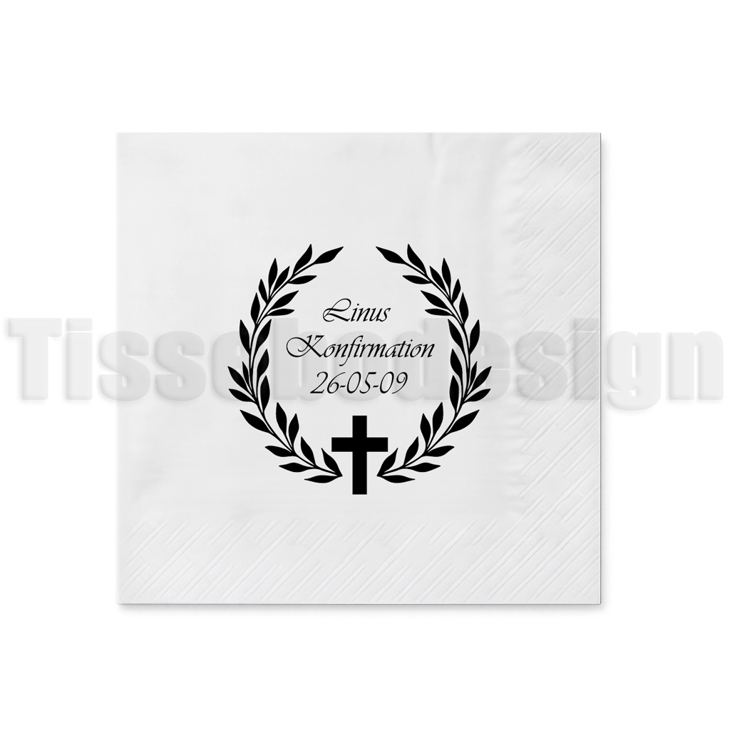 Kaffeservett konfirmation lagerkrans