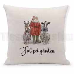 Kuddfodral Jul på gården – en mysig julhälsning i hemmet