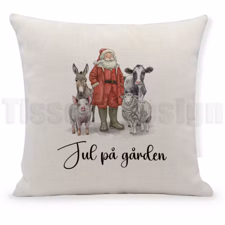 Kuddfodral Jul på gården – en mysig julhälsning i hemmet