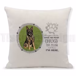 Kuddfodral – Hundmotiv med varm hälsning