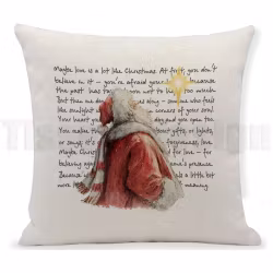 Kuddfodral – Tomte med handskriven jultext