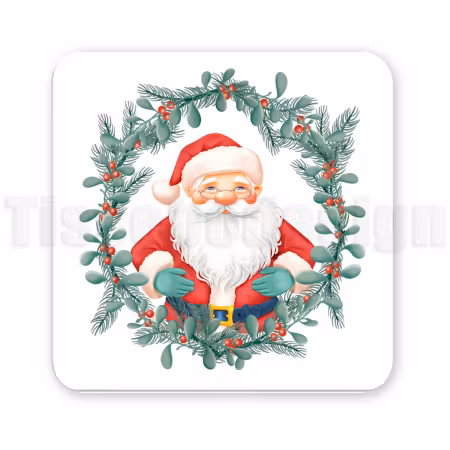 Julmagnet Tomte & Tomtemor i julkrans – klassisk julkänsla i varje detalj