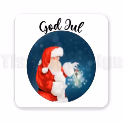 Julmagnet Tomte med nyckel – julmotiv med texten God Jul