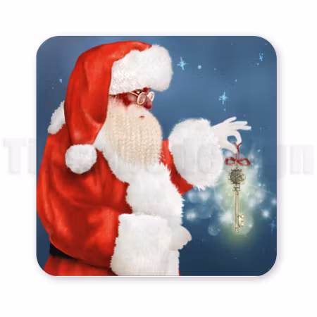 Julmagnet Tomte med nyckel – magiskt julmotiv med sagokänsla