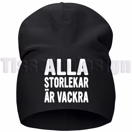 Mössa Med Tryck Alla Storlekar Är Vackra – Fira Mångfald & Självkärlek