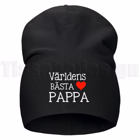 Mössa Världens Bästa Pappa – Hyllning med hjärtedetalj