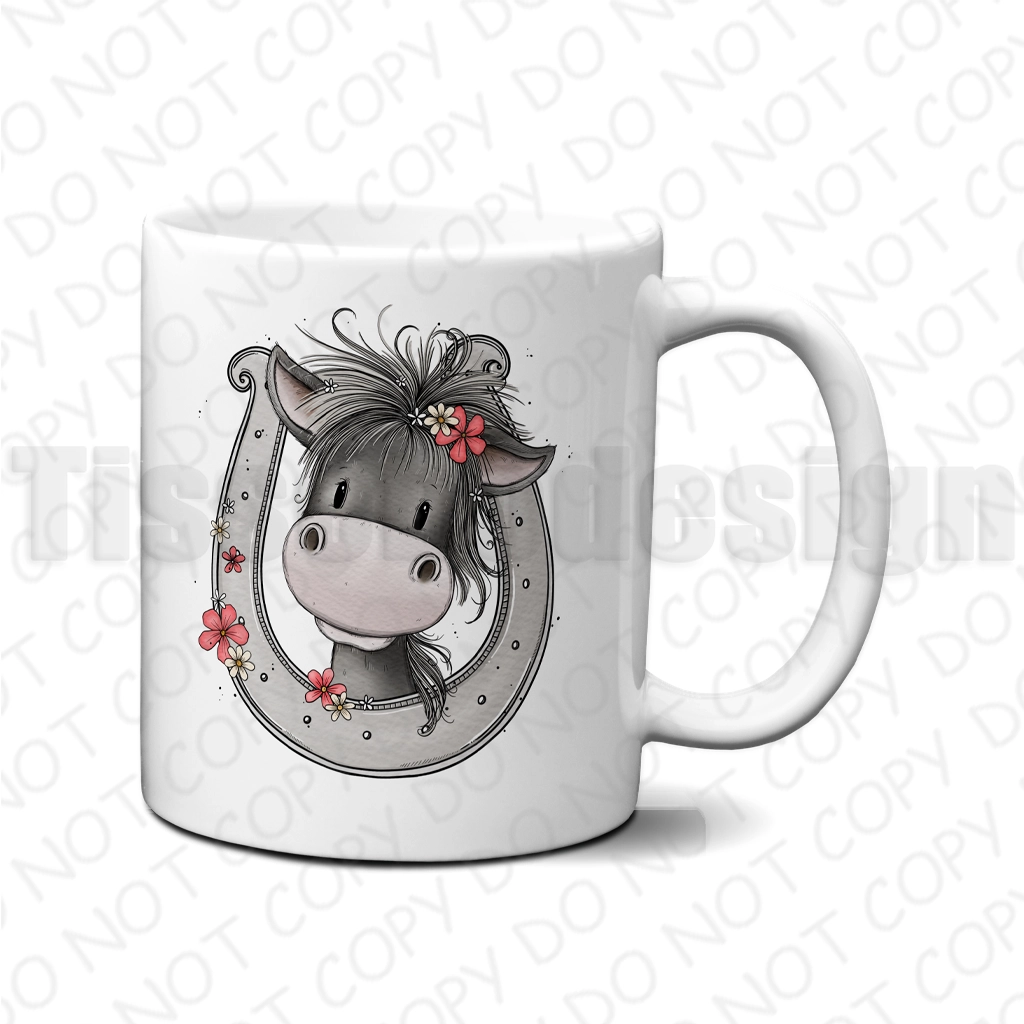 Mugg häst i hästsko – söt och personlig present