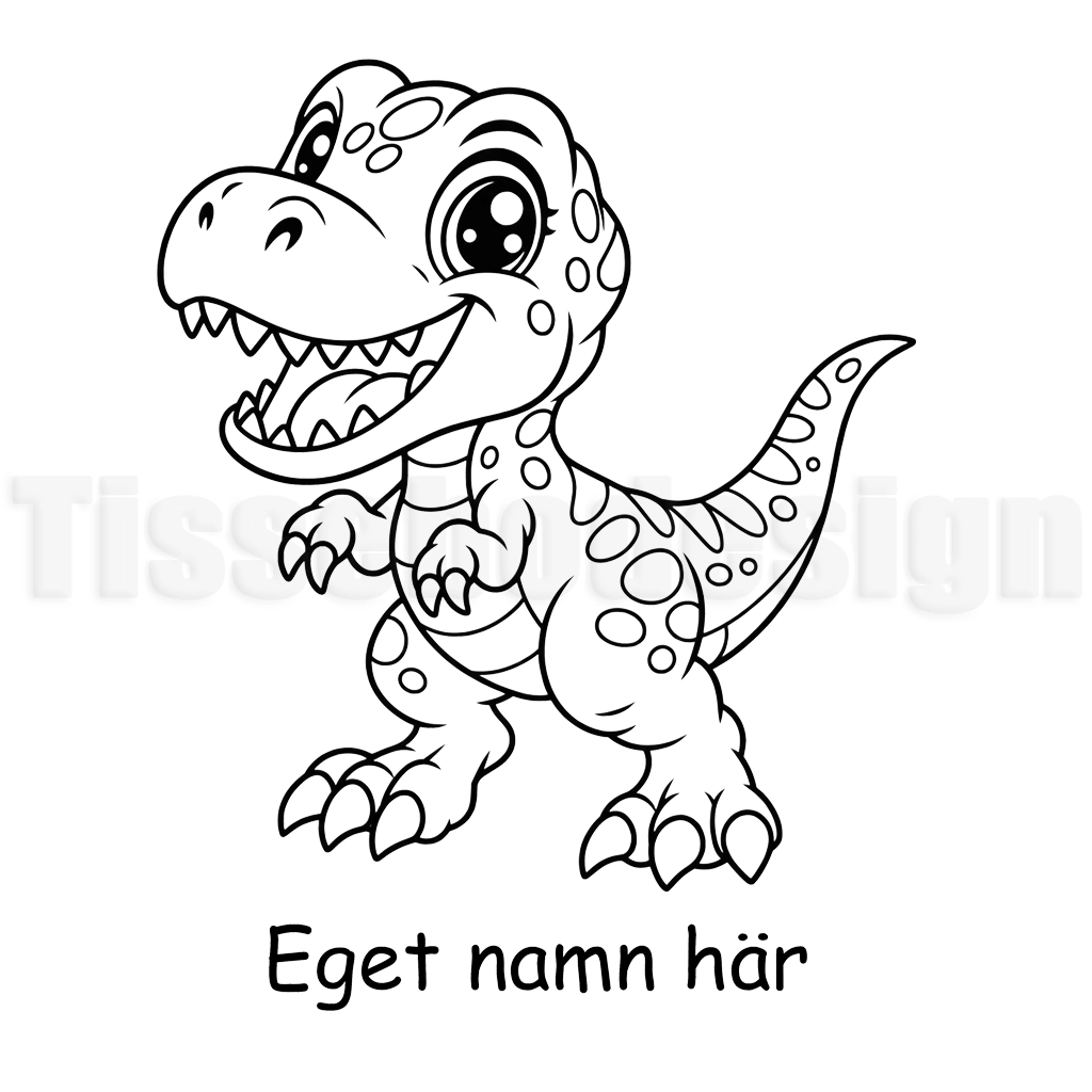 Namndekal Dinosaurie med eget namn