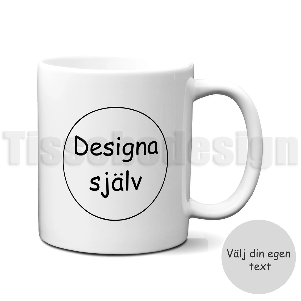 Personlig mugg med egen text