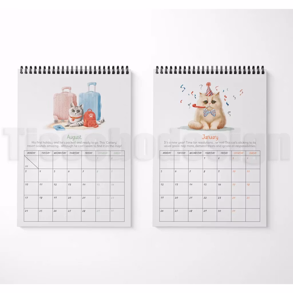 Katt med resväskor och festlig katt i partytema