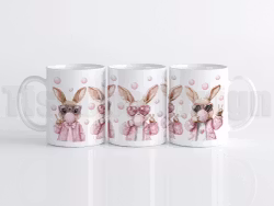 Mugg Rosa Påskkanin Med Bubbelgum – 330 ml