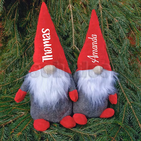 Stor Tomte - Med Valfritt Namn – Skapa En Magisk Julstämning - ca 37 cm