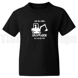 Barn T-shirt Jag Ska Köra Grävmaskin När Jag Blir Stor
