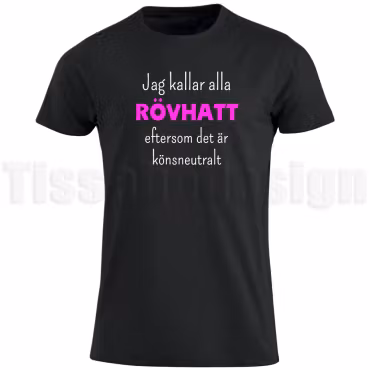 T-shirt rövhatt/rövhattar – könsneutral humor med edge