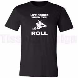 T-shirt Life rocks when you roll – rullande livsglädje med fart och attityd