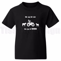 Barn T-shirt När Jag Blir Stor Ska Jag Bli BONDE