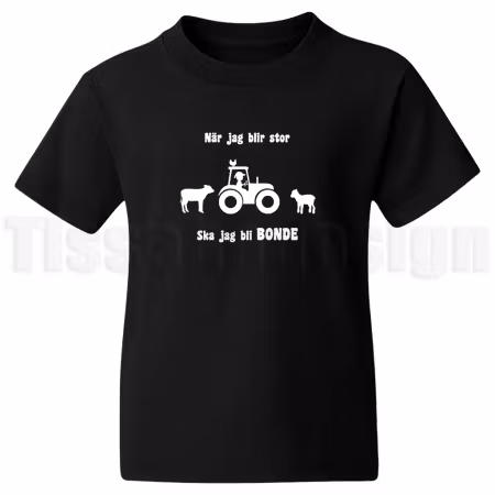 Barn T-shirt När Jag Blir Stor Ska Jag Bli BONDE