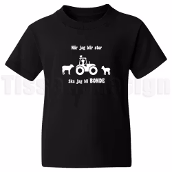 Barn T-shirt När Jag Blir Stor Ska Jag Bli BONDE
