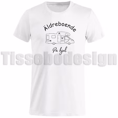 T-shirt Med Tryck Äldreboende På Hjul Version 2