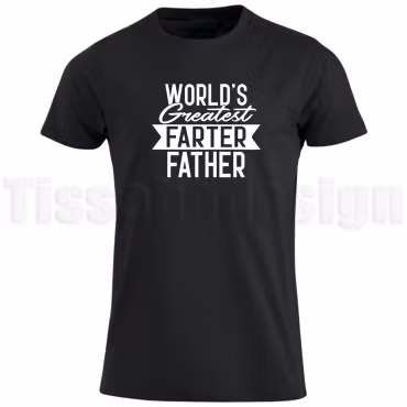 T-shirt World’s Greatest Farter Father – humor med glimten i ögat